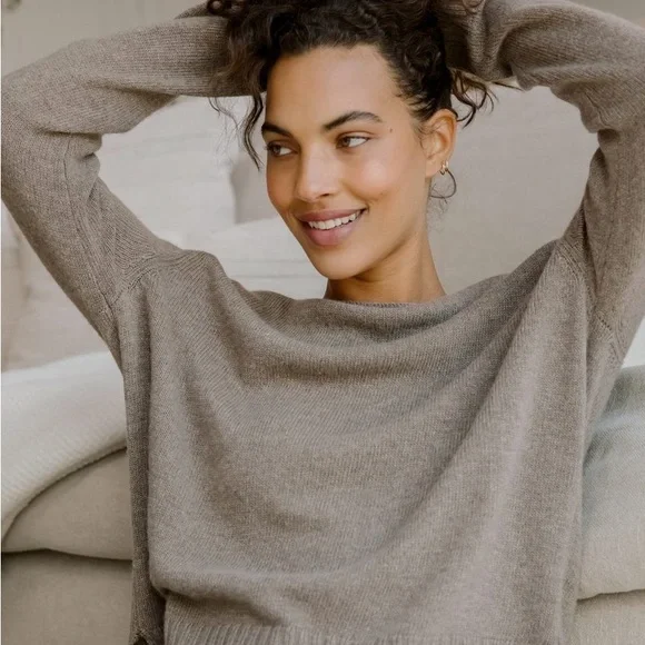 Jenni Kayne Everyday Sweater Soft Cozy Brown - Picture 6 of 14